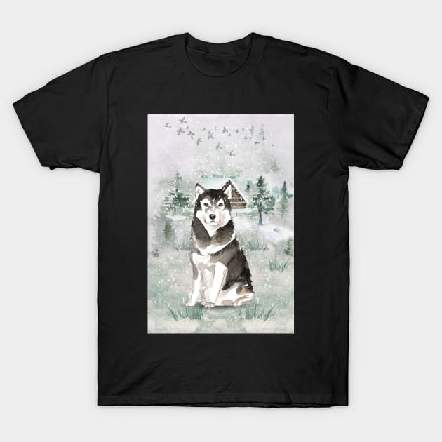 Alaskan Malamute T-Shirt by CreativeByDesign